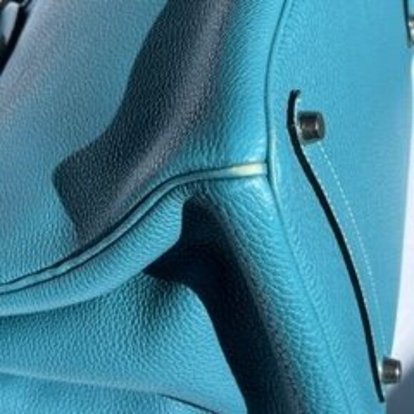 Hermes Birkin 35 Blue Togo Leather Palladium Hardware - Picture 13 of 15